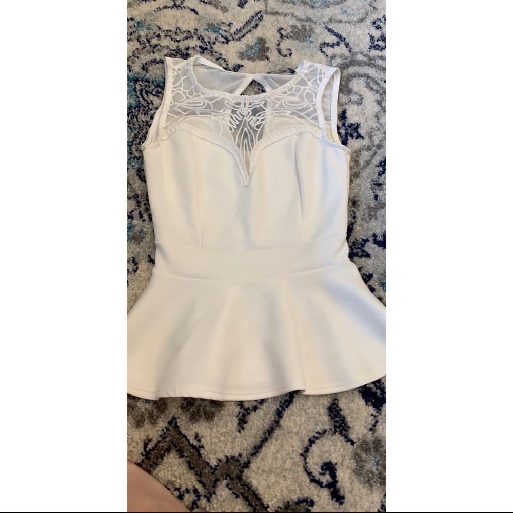 White lace shirt